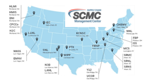 The Supply Chain Management Center works with 26 NNSA and DOE sites across the country and has 117 established agreements in place. (Graphic courtesy of the Supply Chain Management Center) Click on the thumbnail for a high-resolution image.
