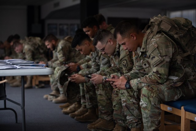 U.S. Army Soldiers attending the Basic Leaders Course take part in the installation-wide "Operation Ring the Bell" bone marrow drive as part of the Salute to Life bone marrow donation registry across Fort Bliss, Texas, August 6, 2024. The...