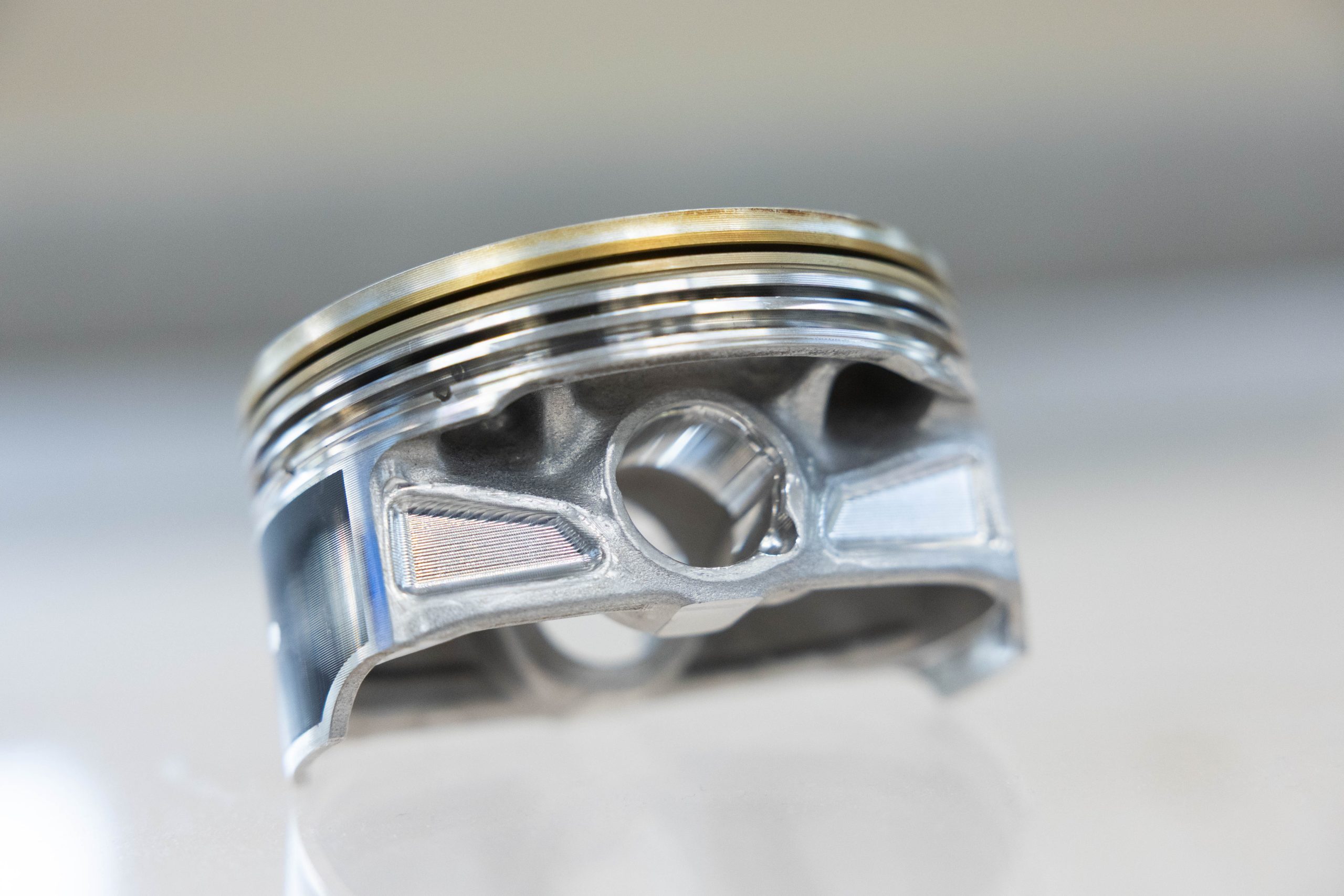 Close up image of a automotive piston 